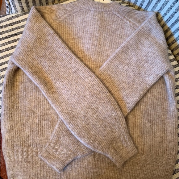 NWT Sezane Othello Sweater Cardigan Gilet $160 Light Beige XS X-Small - Picture 4 of 6